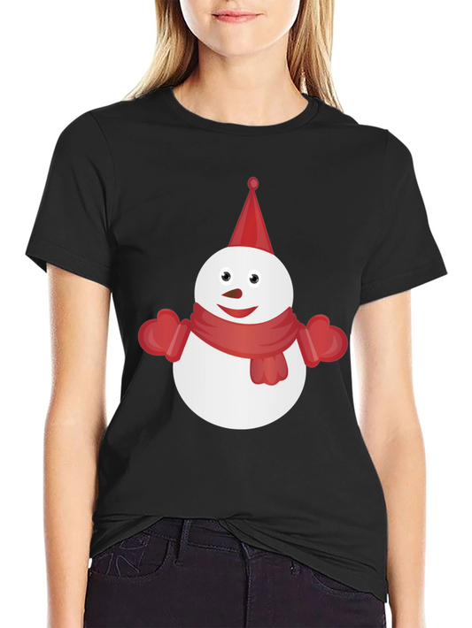 Snowman Graphic Tee - Festive Winter Shirt