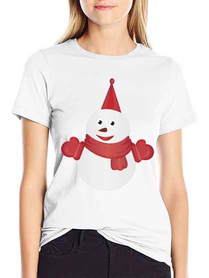 Snowman Graphic Tee - Festive Winter Shirt