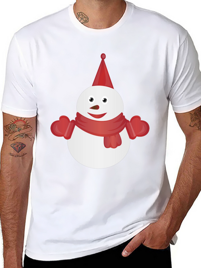 Snowman Graphic Tee - Festive Winter Shirt