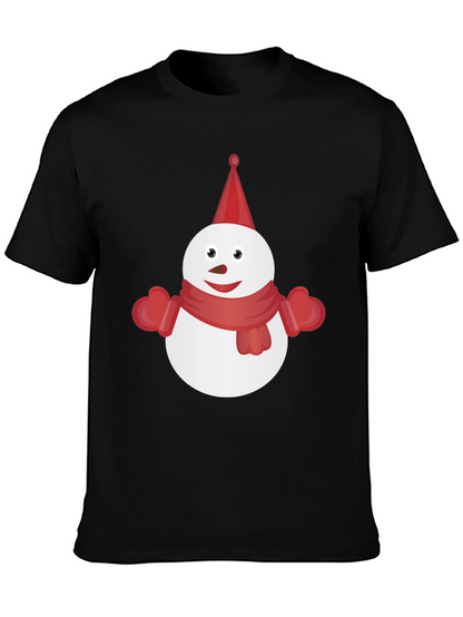 Snowman Graphic Tee - Festive Winter Shirt