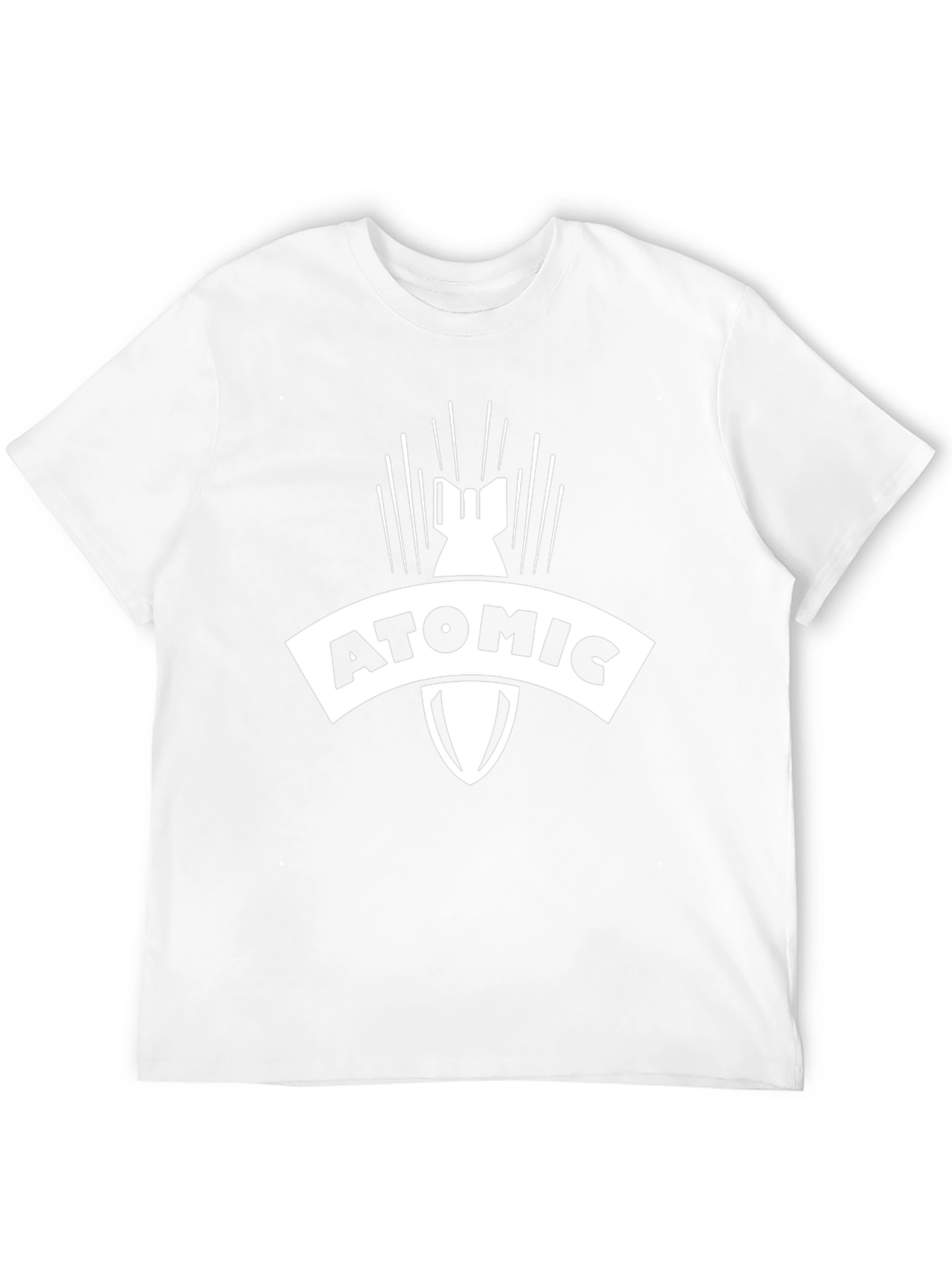 Atomic Bomb Graphic Tee - Black Cotton Casual Shirt