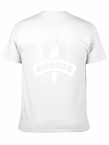 Atomic Bomb Graphic Tee - Black Cotton Casual Shirt