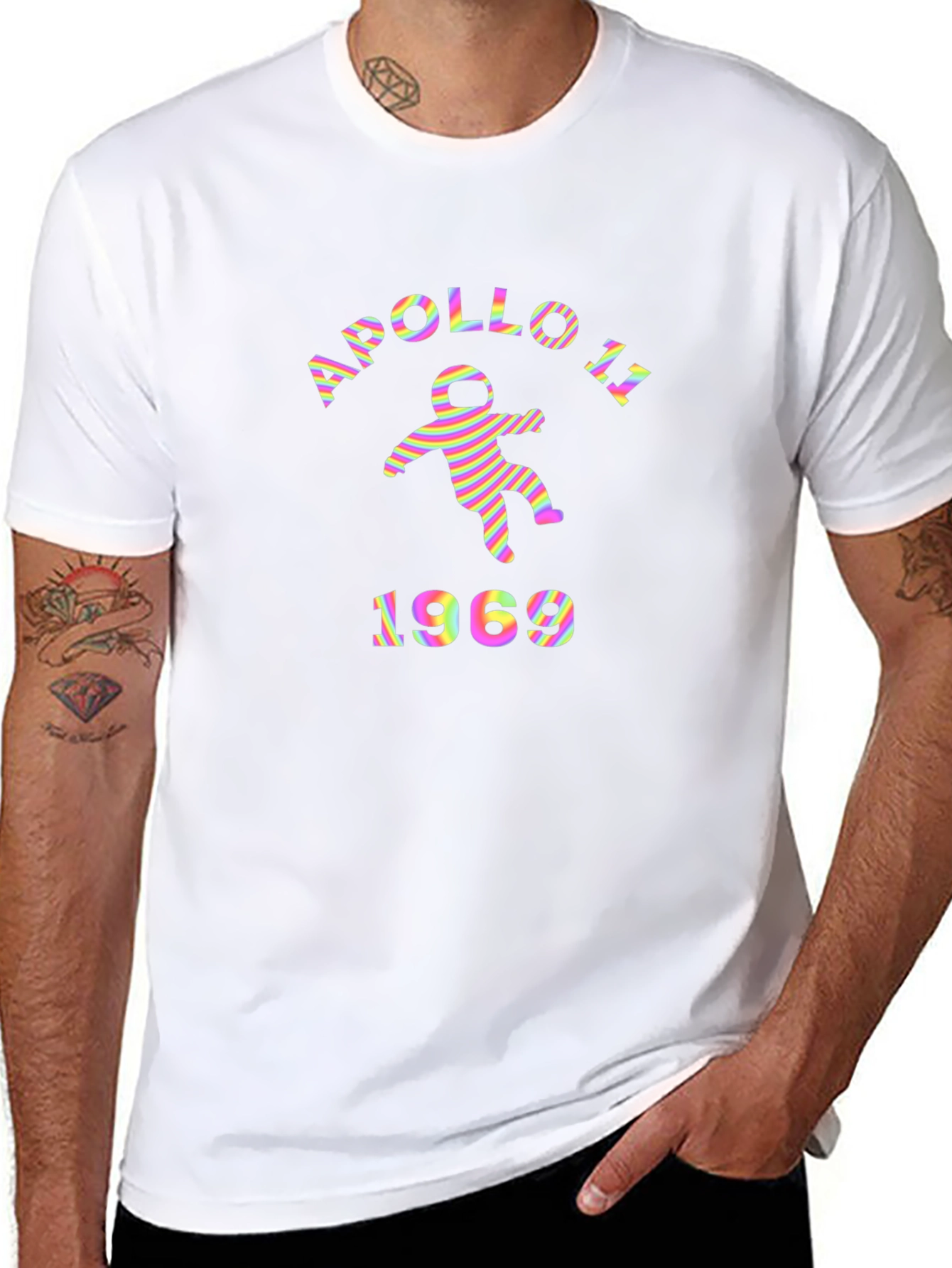 Apollo 11 1969 Graphic T-Shirt - Retro Spaceman Tee