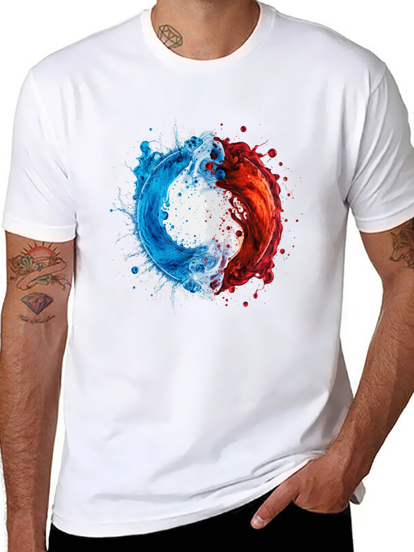 Yin Yang Liquid Splash T-Shirt