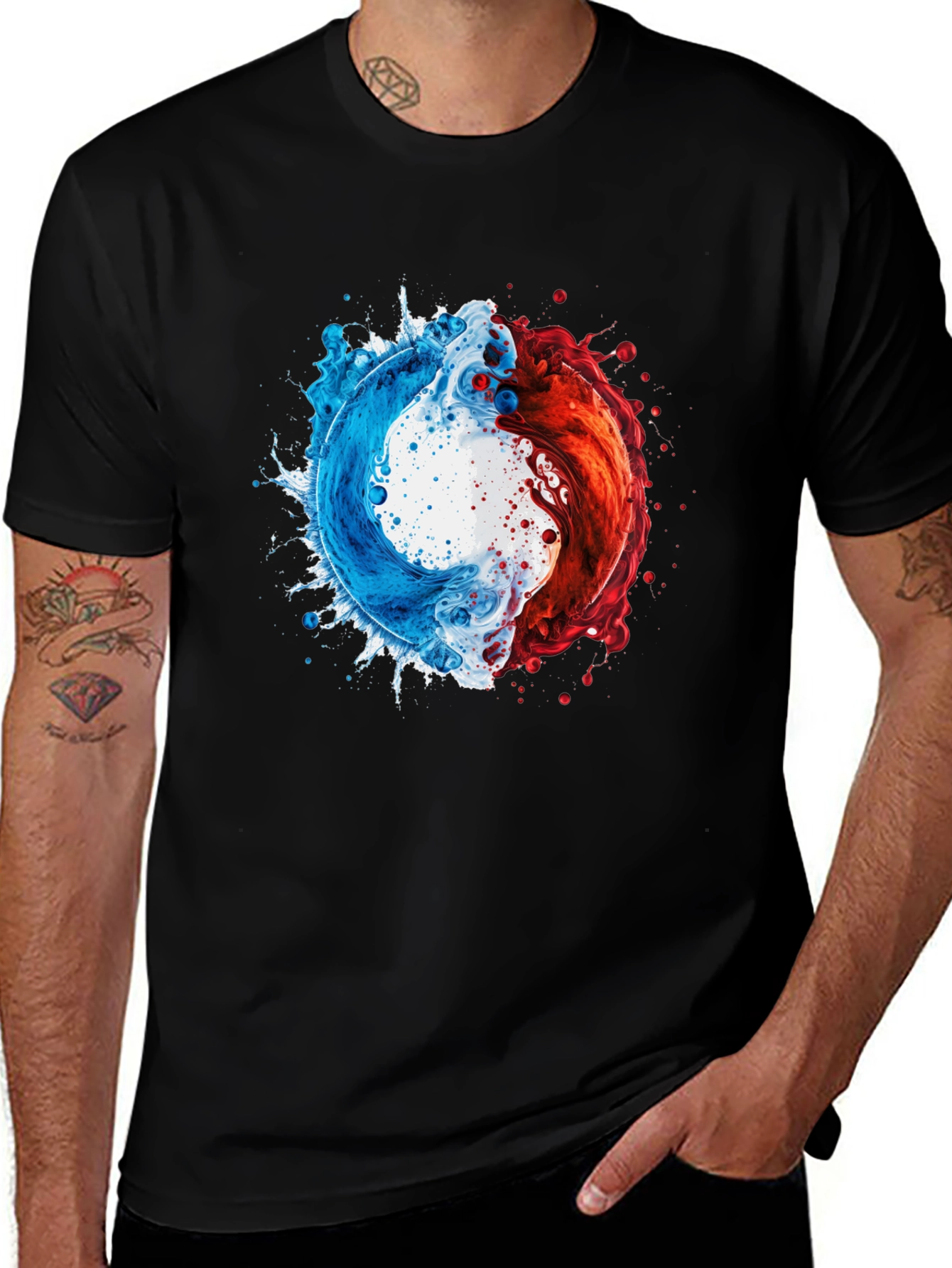 Yin Yang Liquid Splash T-Shirt