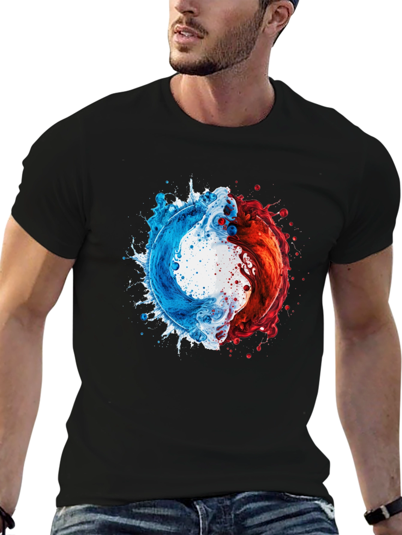 Yin Yang Liquid Splash T-Shirt