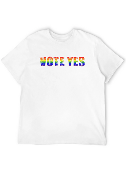 Vote Yes LGBT Pride T-Shirt - Rainbow Text
