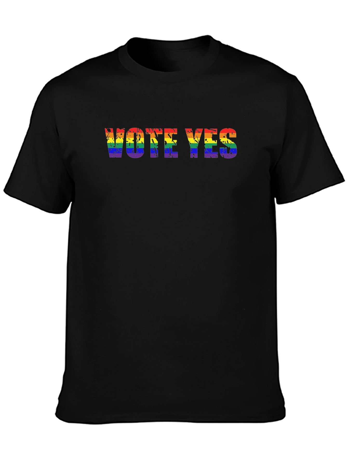 Vote Yes LGBT Pride T-Shirt - Rainbow Text