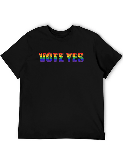 Vote Yes LGBT Pride T-Shirt - Rainbow Text
