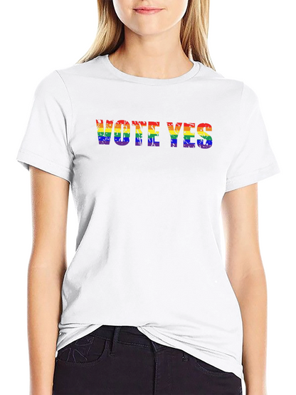Vote Yes LGBT Pride T-Shirt - Rainbow Text