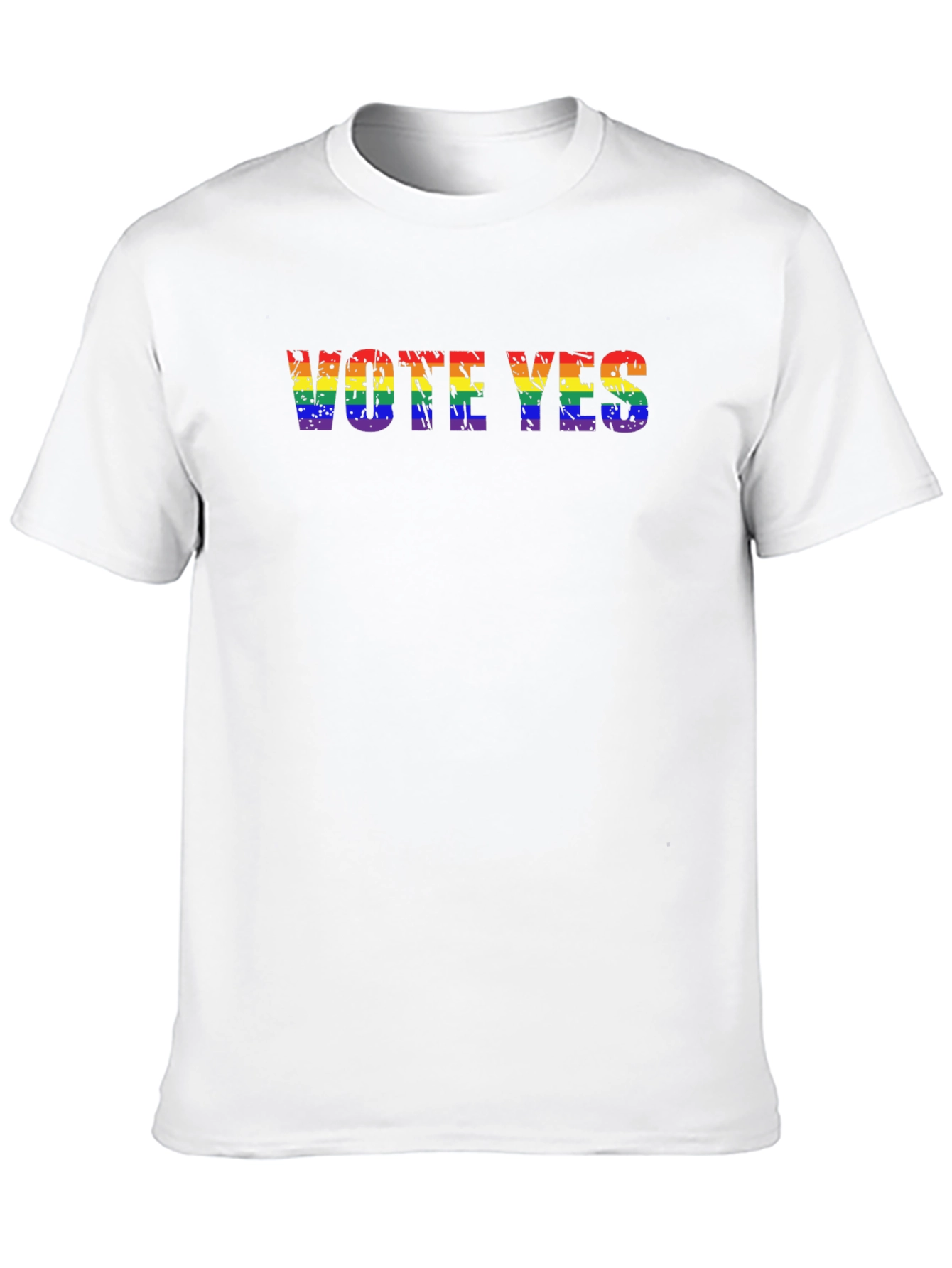 Vote Yes LGBT Pride T-Shirt - Rainbow Text