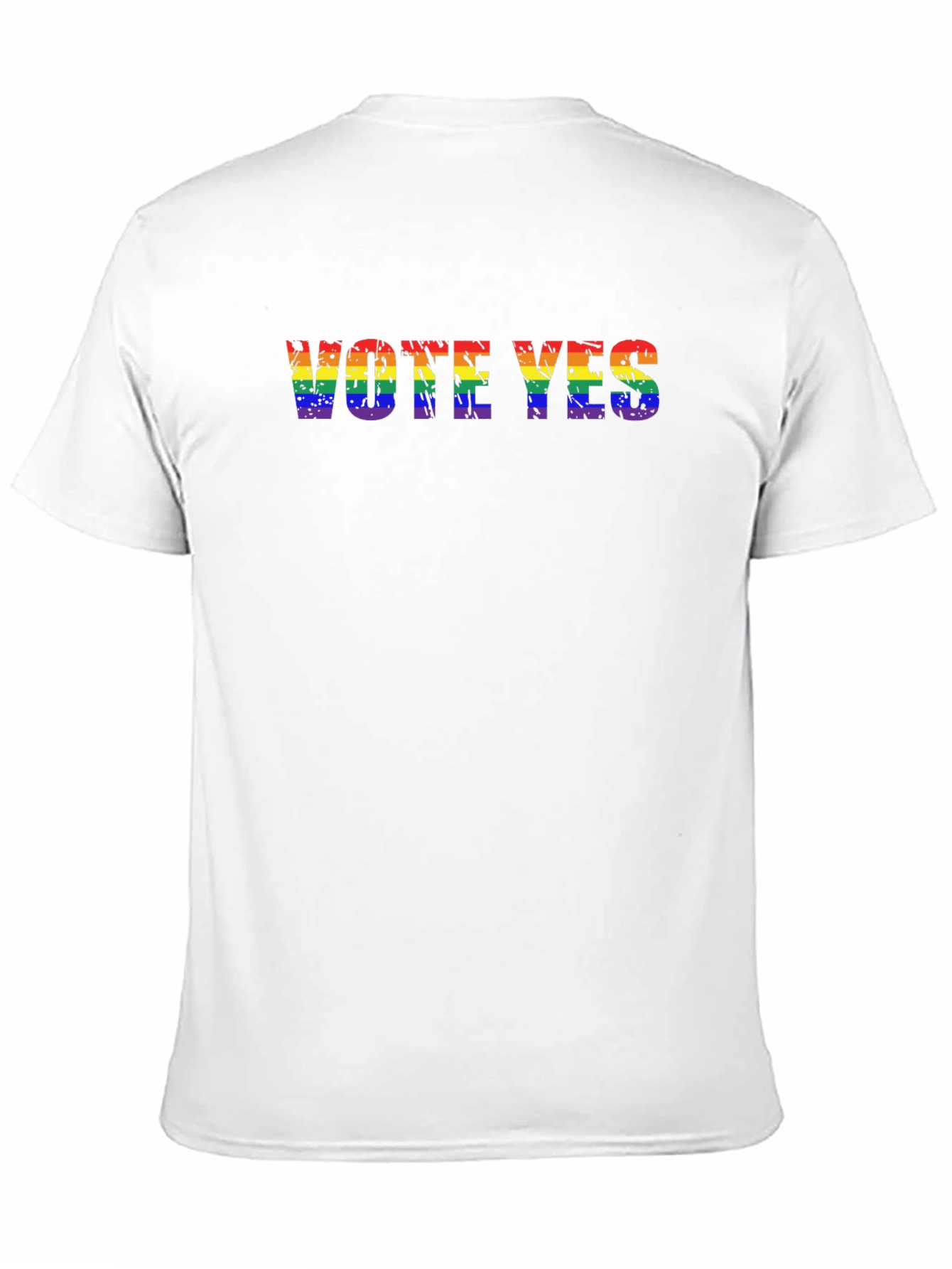 Vote Yes LGBT Pride T-Shirt - Rainbow Text