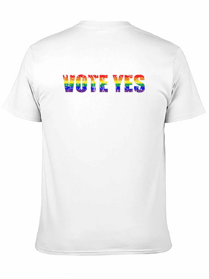 Vote Yes LGBT Pride T-Shirt - Rainbow Text