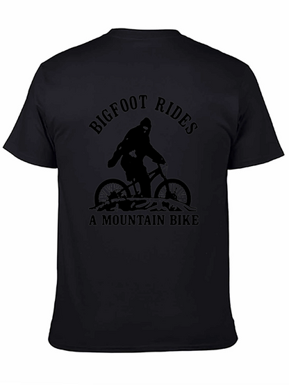 Bigfoot Rides a Mountain Bike Graphic Tee