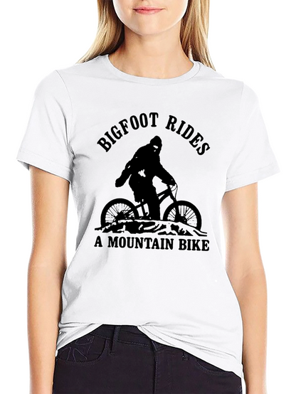 Bigfoot Rides a Mountain Bike Graphic Tee