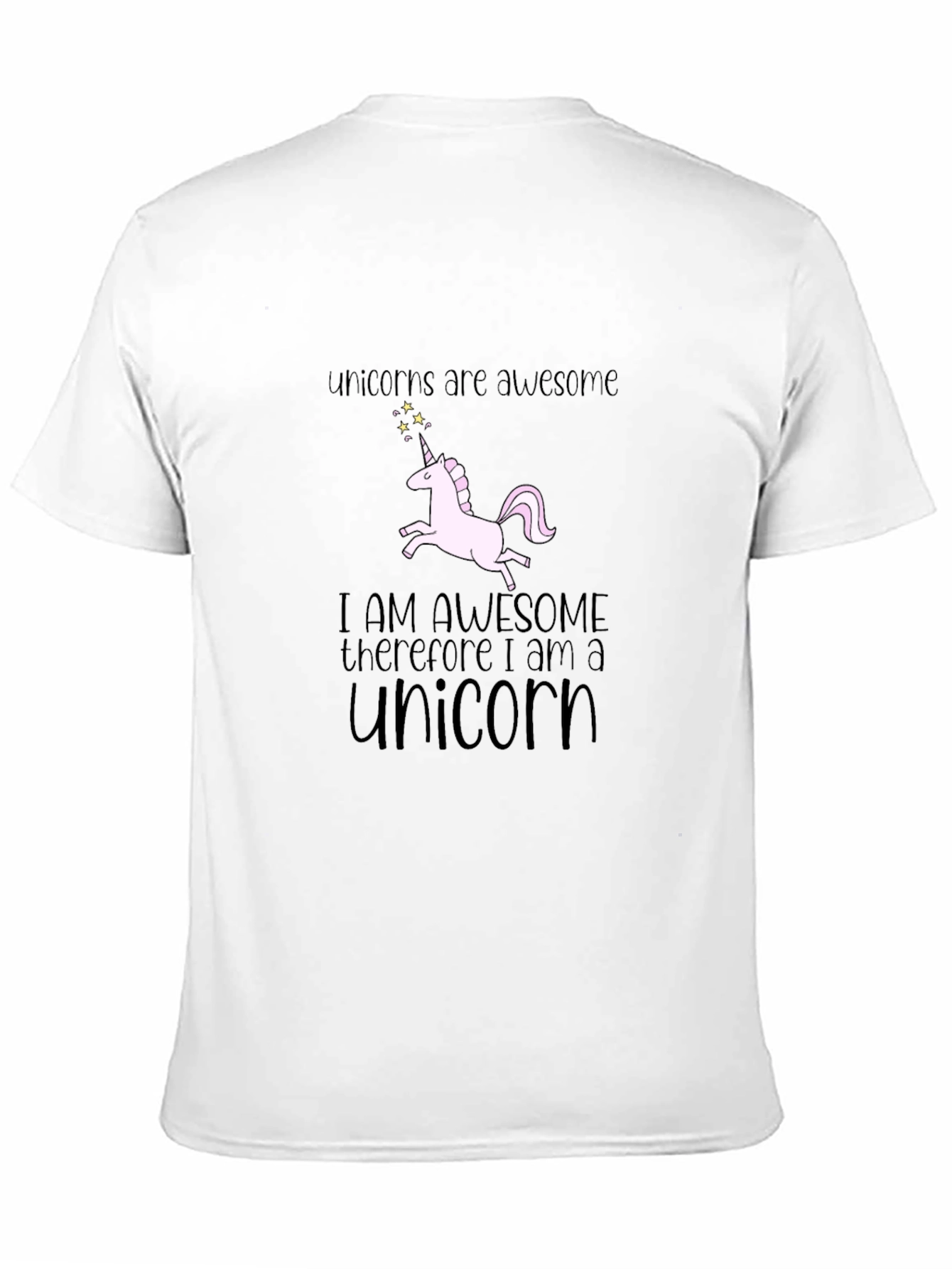 Unicorns Are Awesome Black Graphic T-Shirt