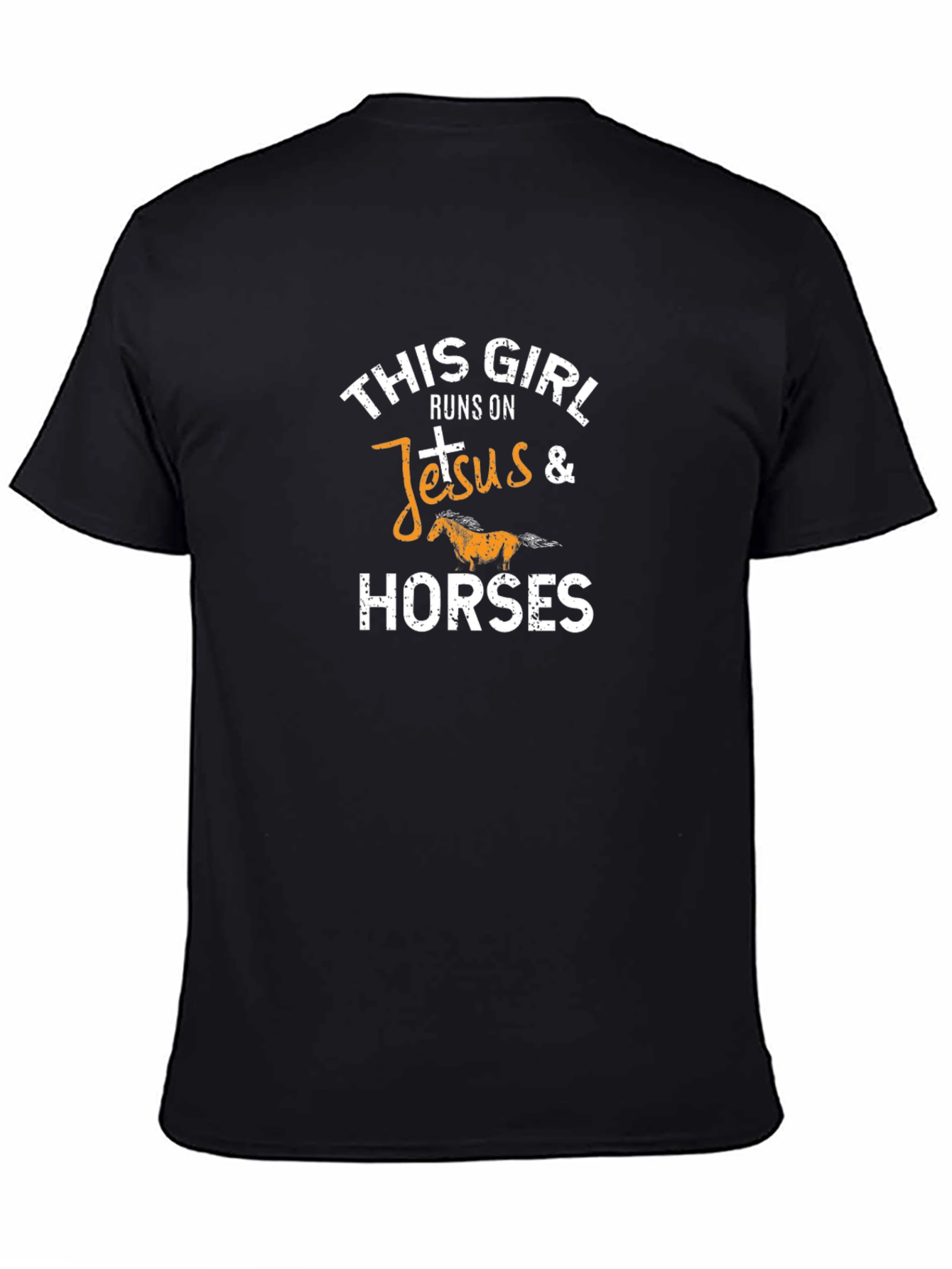 This Girl Runs on Jesus & Horses T-Shirt