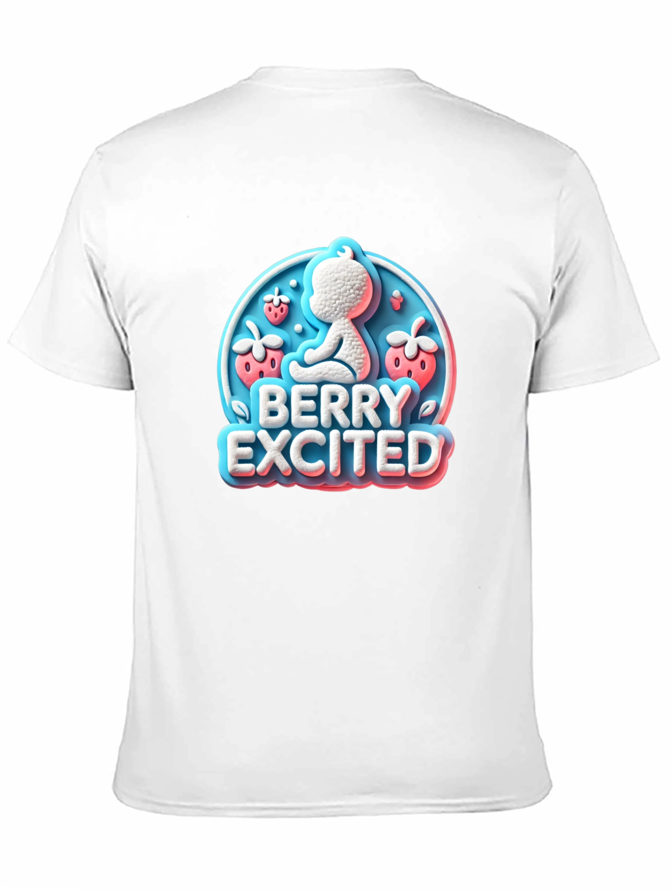 Berry Excited Baby Graphic Tee - Cute Unisex Shirt