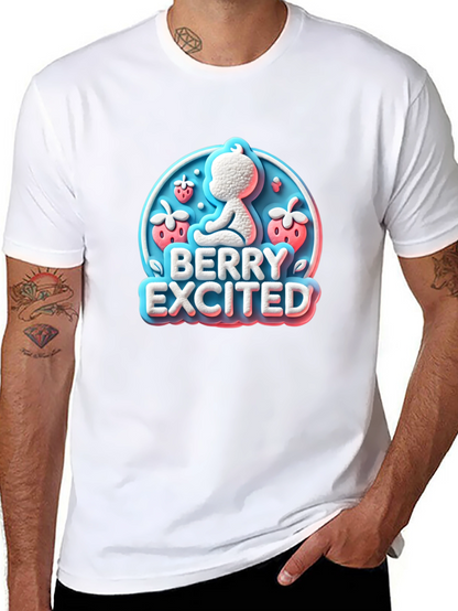 Berry Excited Baby Graphic Tee - Cute Unisex Shirt