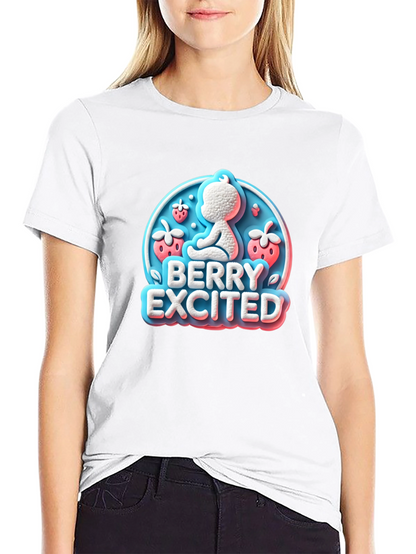 Berry Excited Baby Graphic Tee - Cute Unisex Shirt