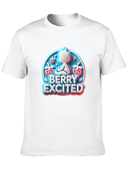 Berry Excited Baby Graphic Tee - Cute Unisex Shirt