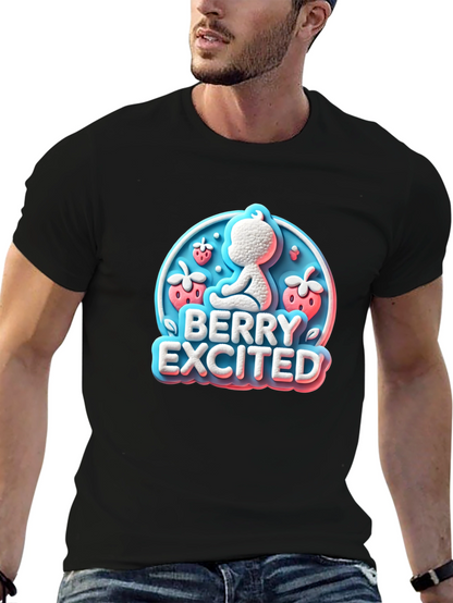 Berry Excited Baby Graphic Tee - Cute Unisex Shirt