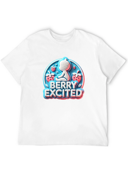 Berry Excited Baby Graphic Tee - Cute Unisex Shirt