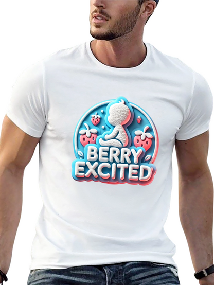 Berry Excited Baby Graphic Tee - Cute Unisex Shirt