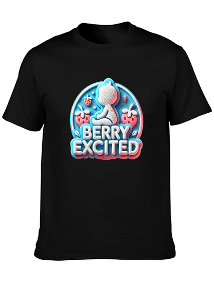 Berry Excited Baby Graphic Tee - Cute Unisex Shirt