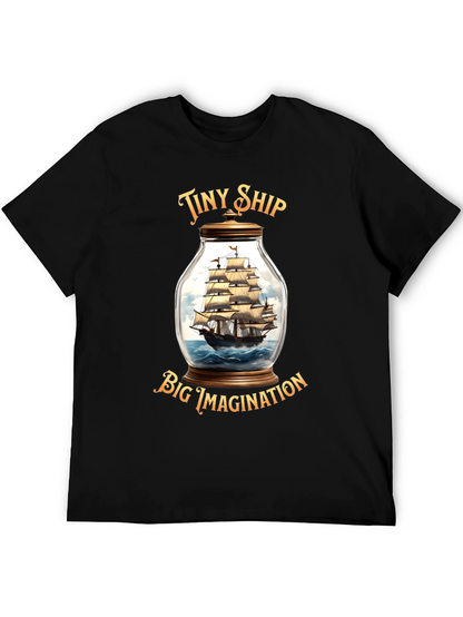 Tiny Ship Big Imagination Graphic T-Shirt
