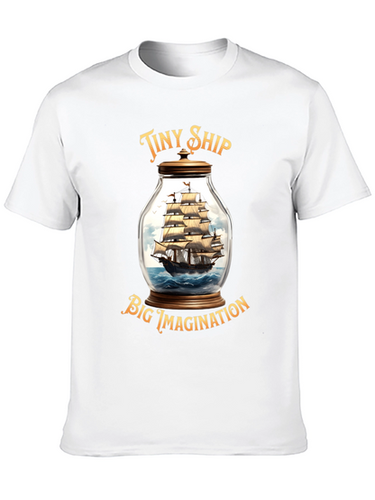 Tiny Ship Big Imagination Graphic T-Shirt