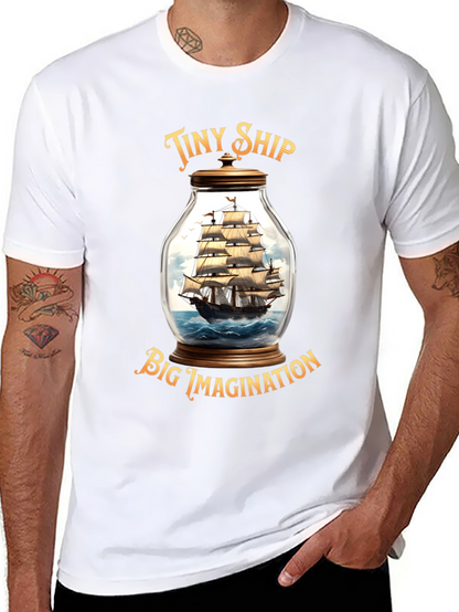 Tiny Ship Big Imagination Graphic T-Shirt