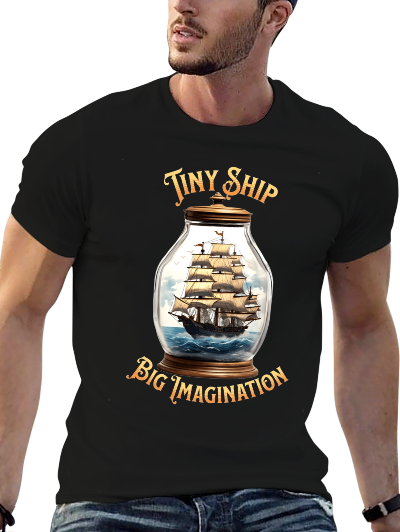 Tiny Ship Big Imagination Graphic T-Shirt