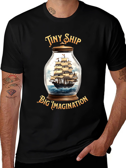 Tiny Ship Big Imagination Graphic T-Shirt