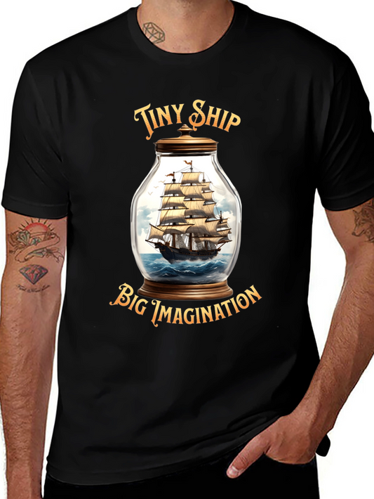 Tiny Ship Big Imagination Graphic T-Shirt