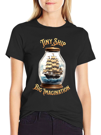 Tiny Ship Big Imagination Graphic T-Shirt