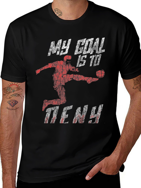 Basketball Goal Graphic T-Shirt - My Goal is to Deny