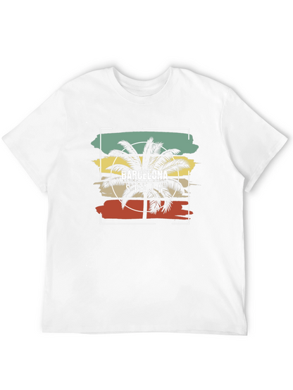 Barcelona Spain Palm Tree Graphic Tee