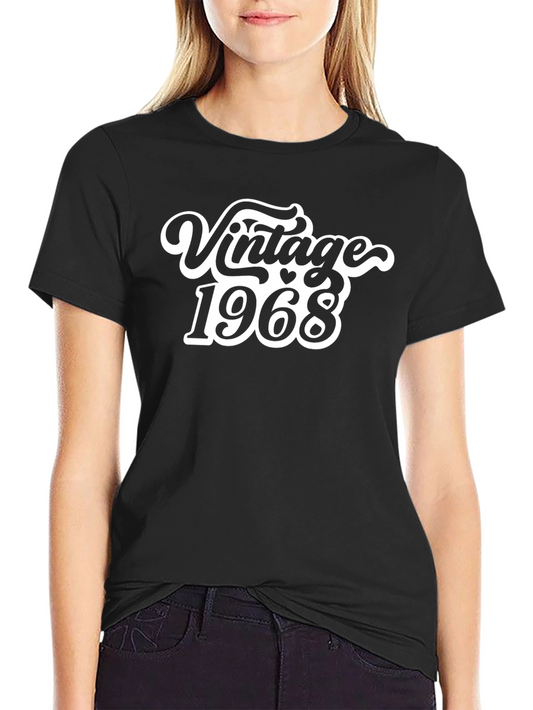 Vintage 1968 Graphic Tee - Retro Birthday Shirt