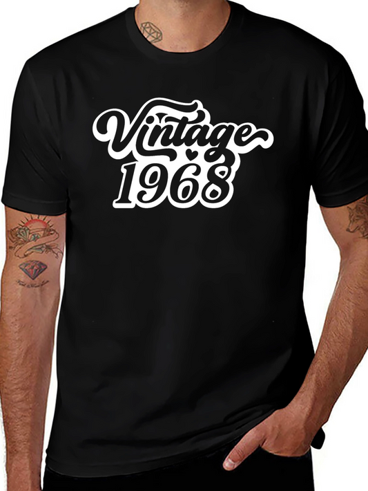 Vintage 1968 Graphic Tee - Retro Birthday Shirt