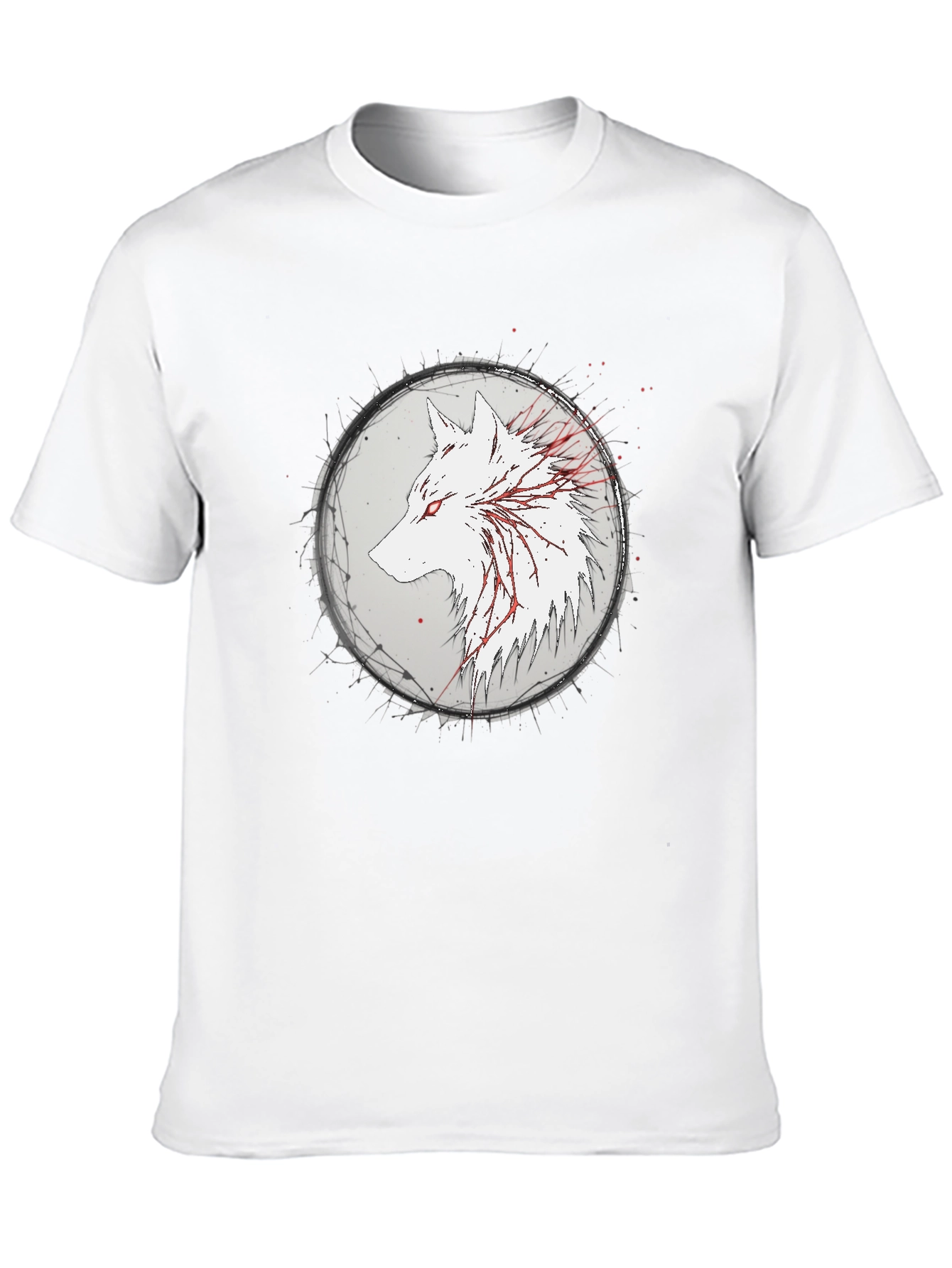Wolf Graphic Print Black T-Shirt