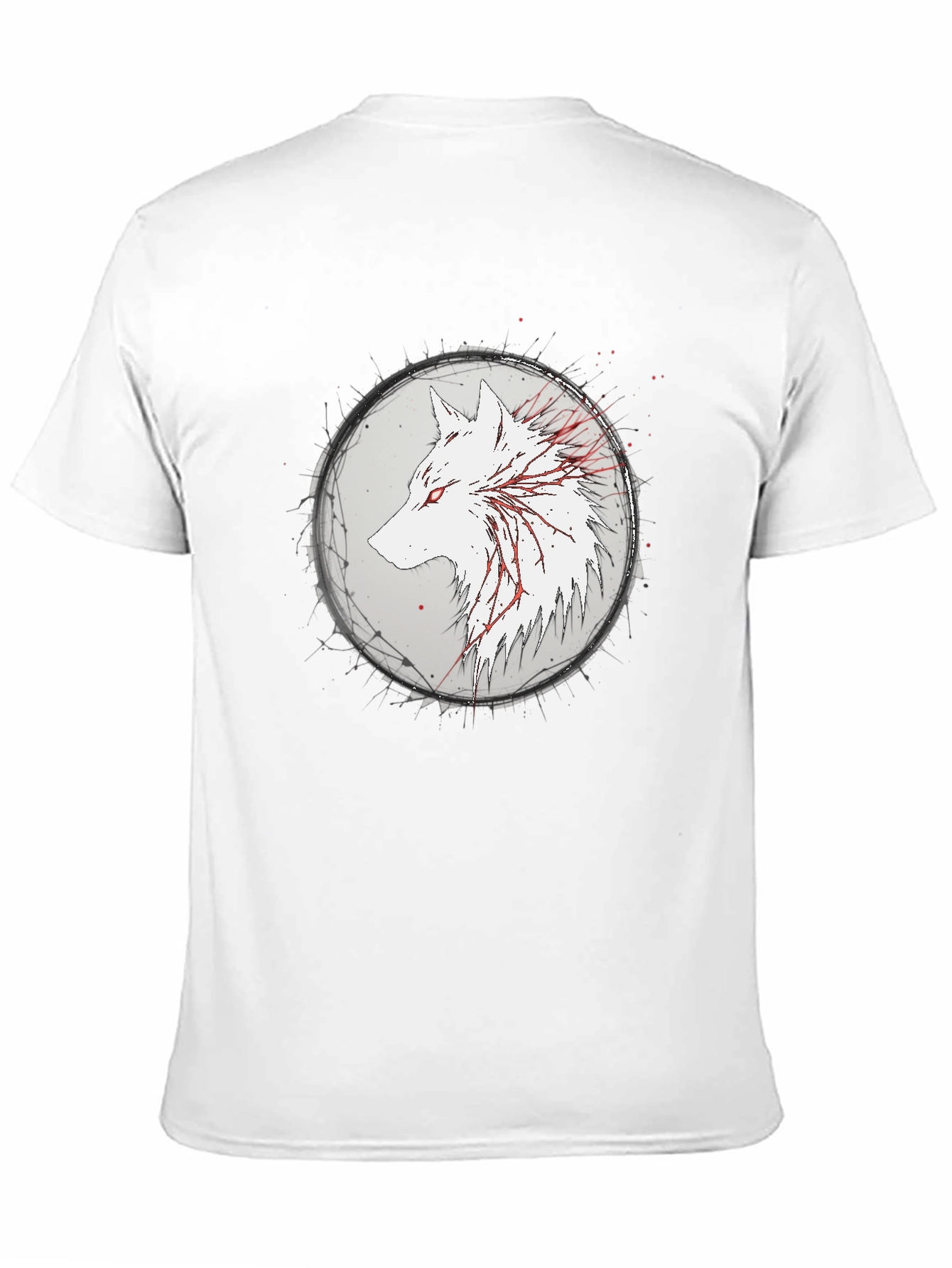 Wolf Graphic Print Black T-Shirt