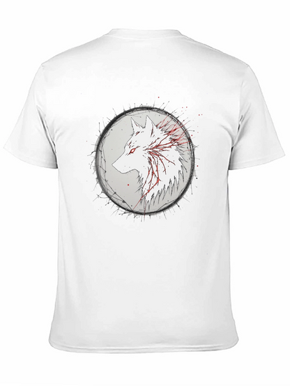 Wolf Graphic Print Black T-Shirt