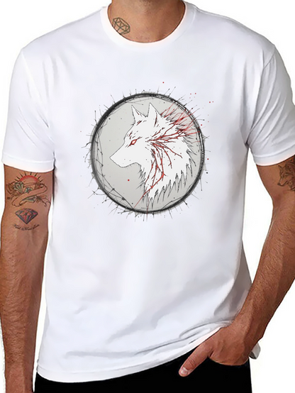 Wolf Graphic Print Black T-Shirt