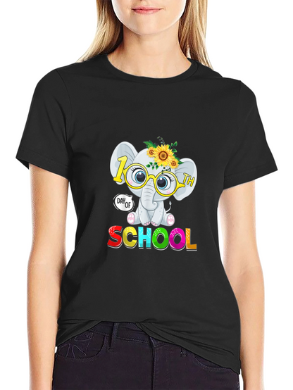 100th Day of School Elephant T-Shirt