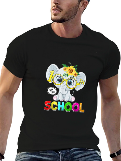100th Day of School Elephant T-Shirt