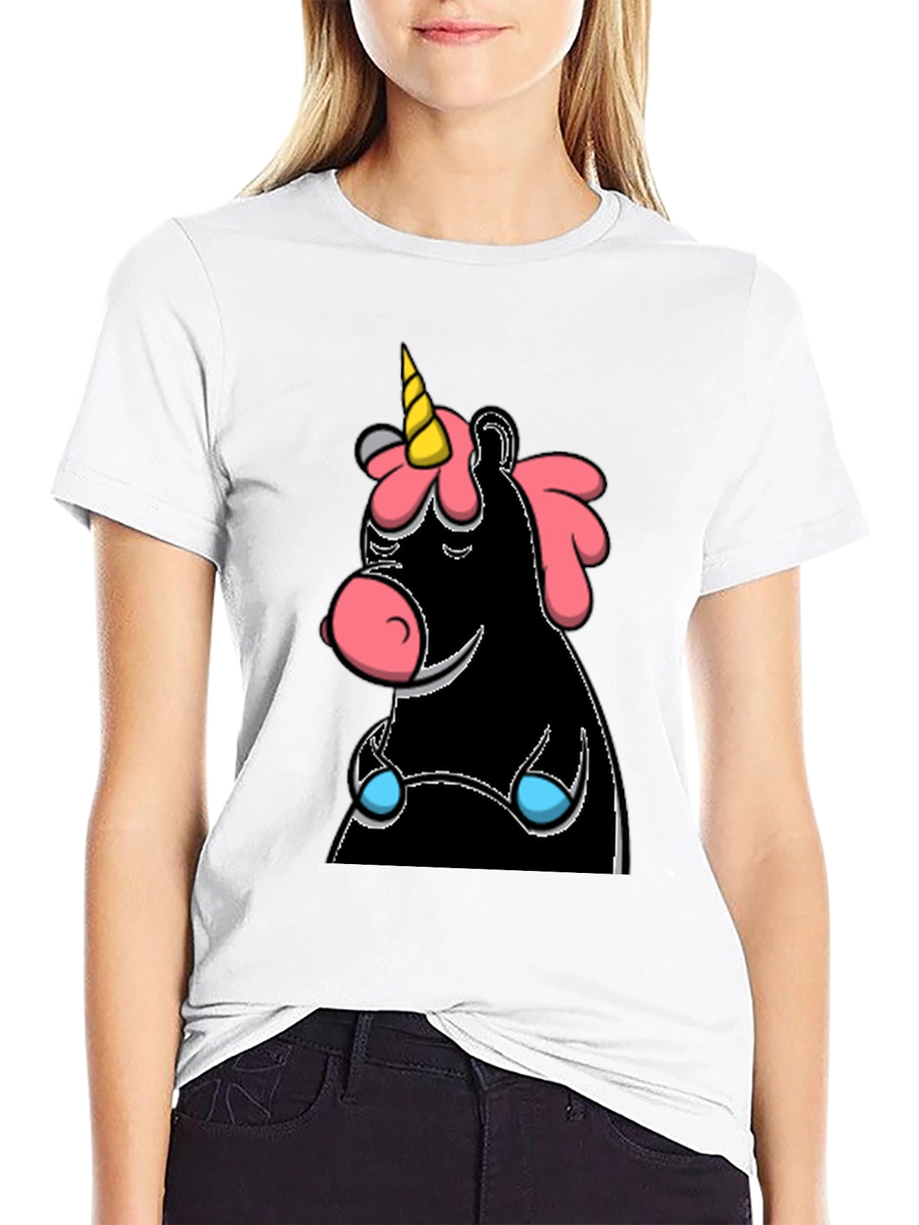 Unicorn Graphic T-Shirt - Black