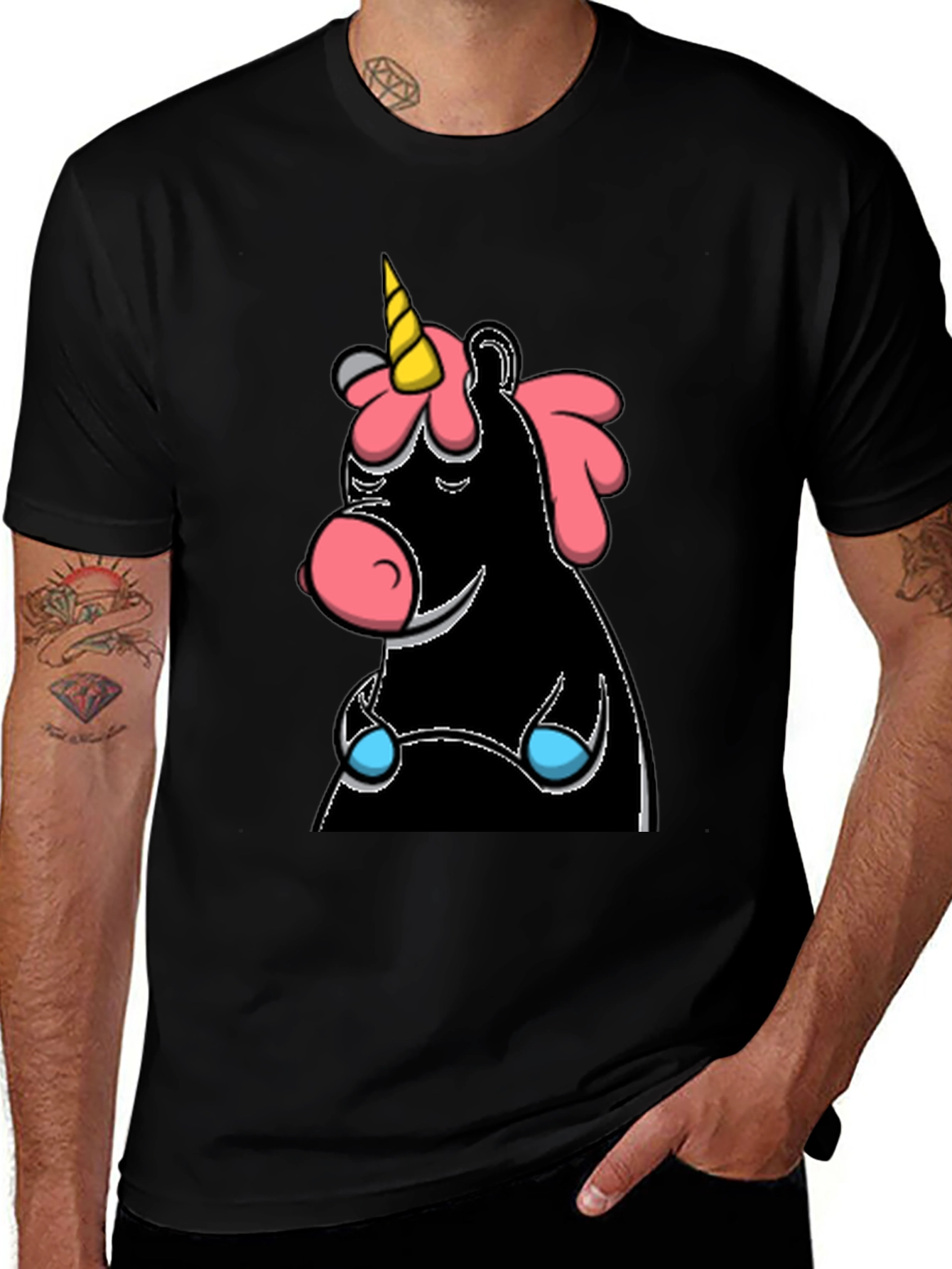 Unicorn Graphic T-Shirt - Black