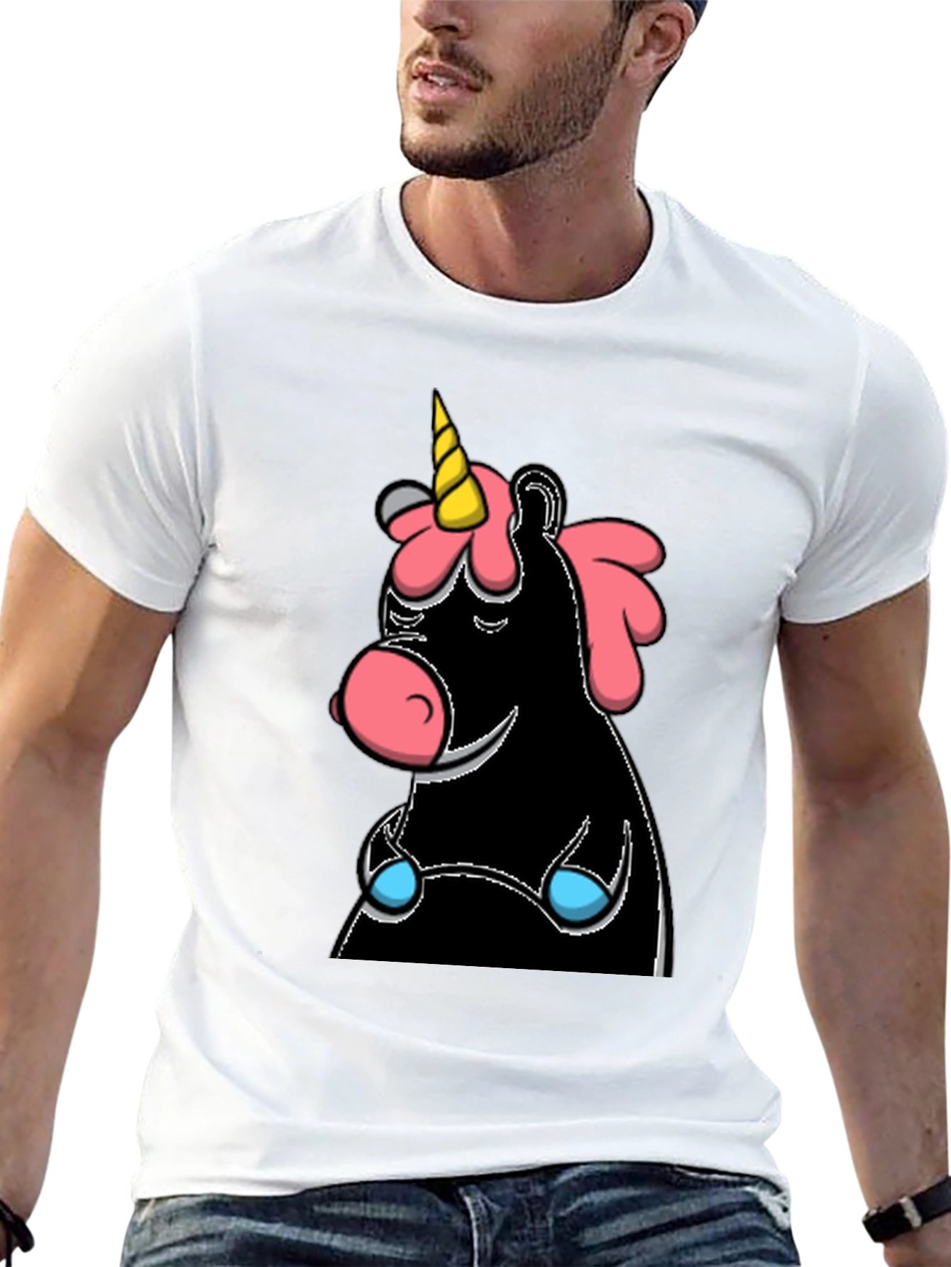 Unicorn Graphic T-Shirt - Black