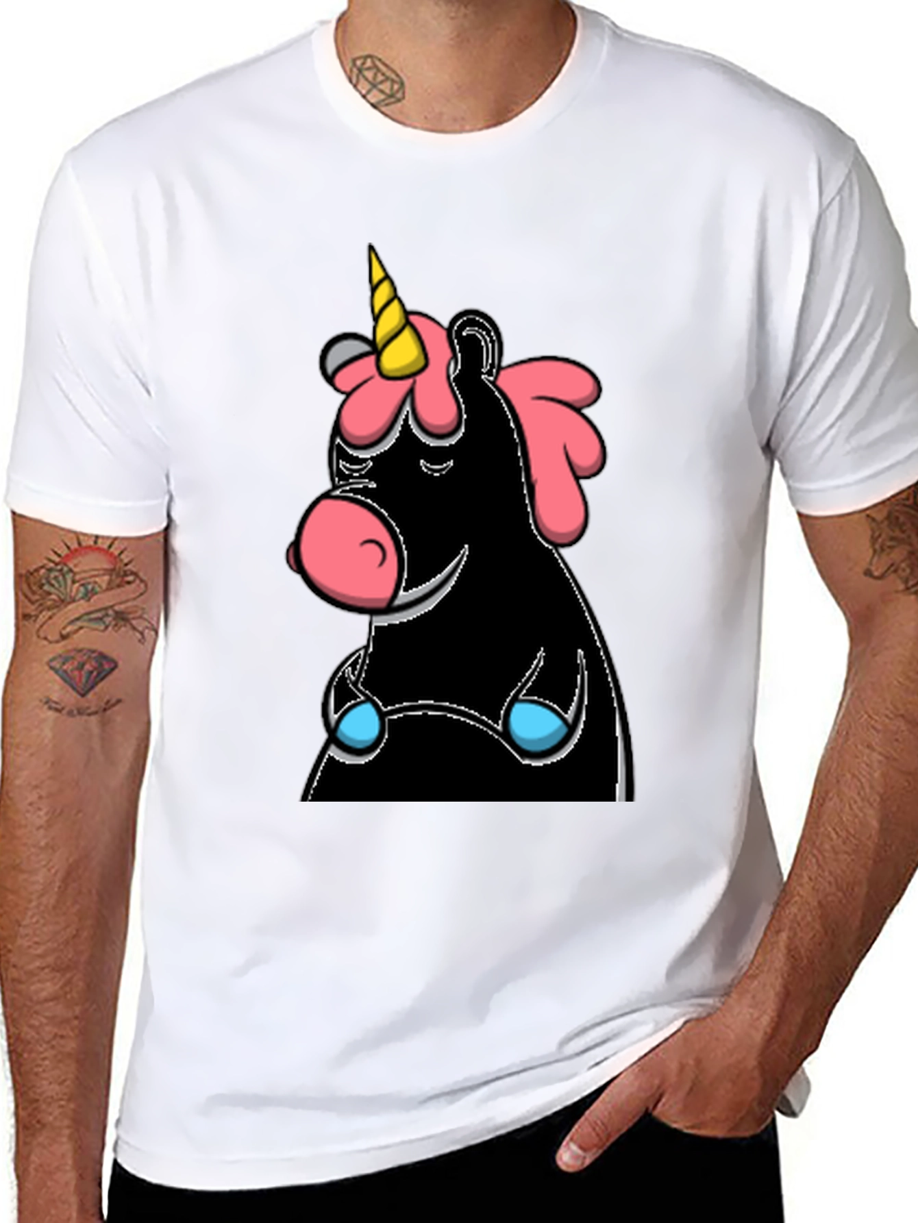 Unicorn Graphic T-Shirt - Black
